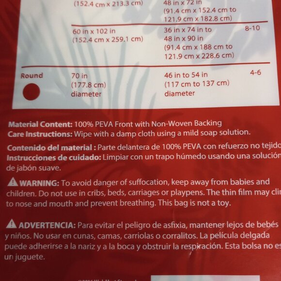 Holiday Time Vinyl Round Tablecloth 70" Diameter Pinecone Foliage Design NEW - Picture 6 of 6